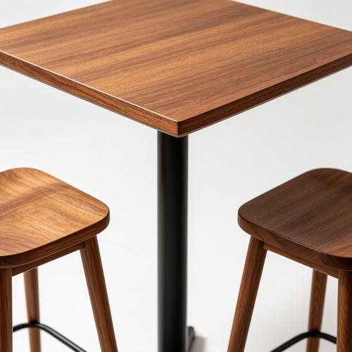 Shylachasity Square Bar Table and Chairs Set with 2 Stools, Space-Saving Dining Pub Set for 2, Perfect for Kitchen, Breakfast Nook, Living Room & Small Spaces
