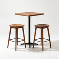 Shylachasity Square Bar Table and Chairs Set with 2 Stools, Space-Saving Dining Pub Set for 2, Perfect for Kitchen, Breakfast Nook, Living Room & Small Spaces